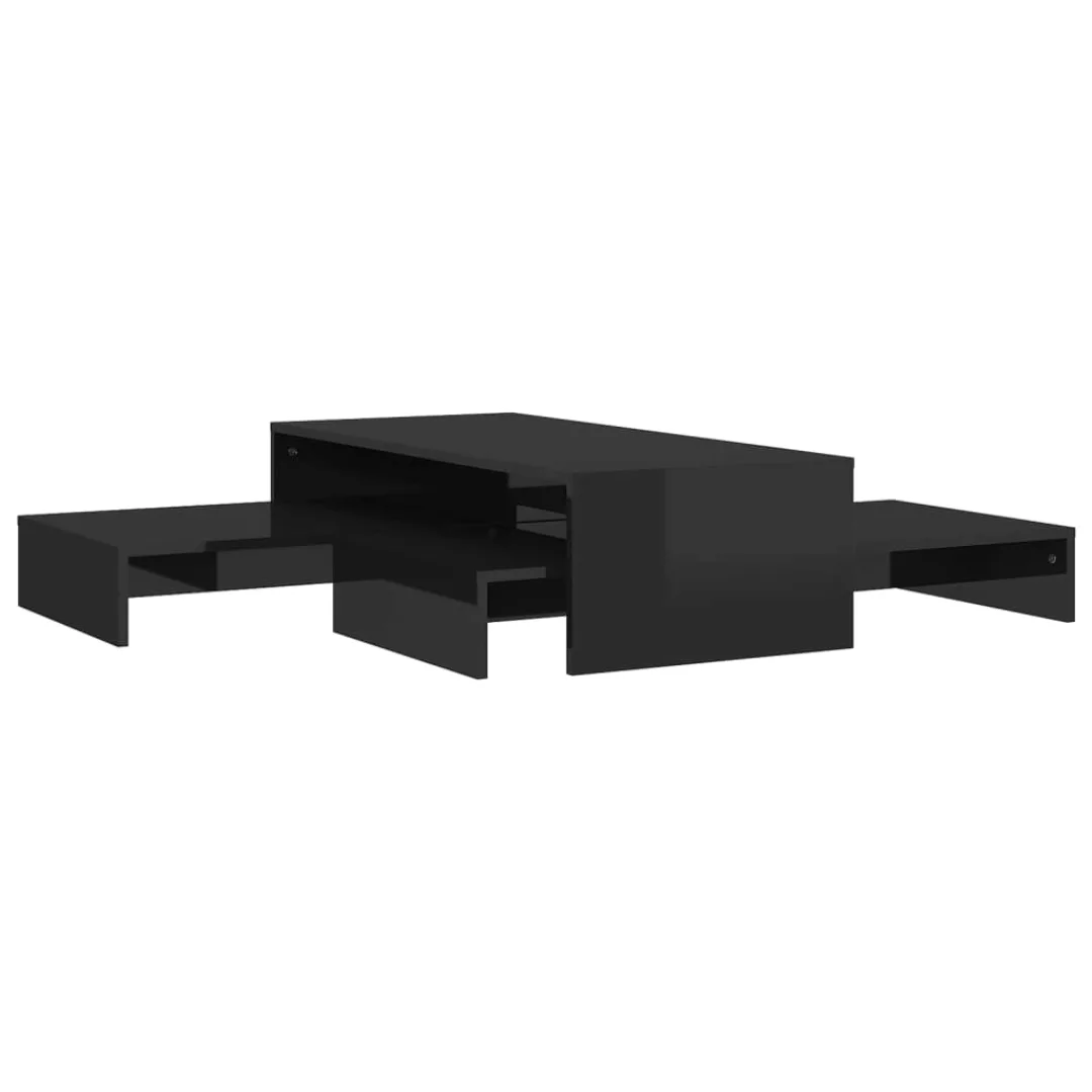 Satztisch-set Hochglanz-schwarz 100x100x26,5 Cm günstig online kaufen