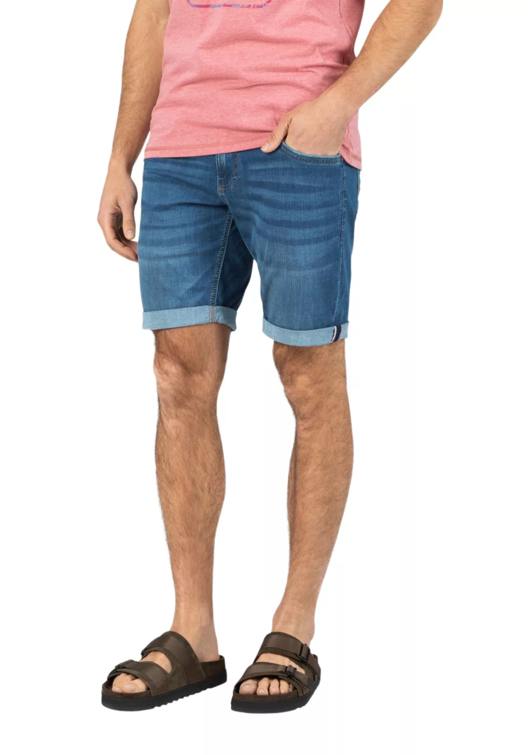 TIMEZONE Herren Jeans Shorts SLIM SCOTTYTZ SHORT - Mid Waist Slim Fit - Bla günstig online kaufen