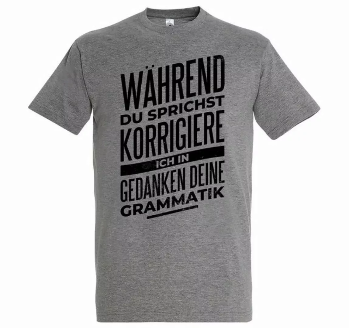 Youth Designz T-Shirt Ich Korrigiere Deine Grammatik Herren Shirt mit trend günstig online kaufen