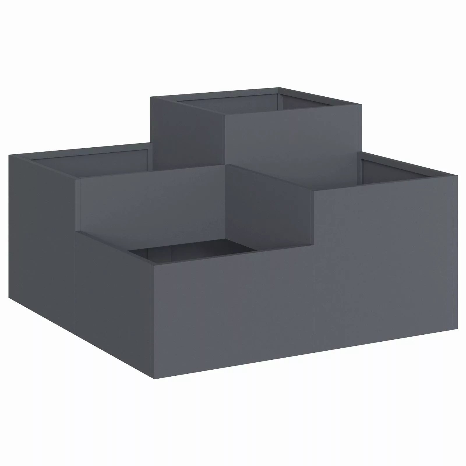 vidaXL Blumentopf Pflanzkübel 80x80x48 cm Anthrazit günstig online kaufen