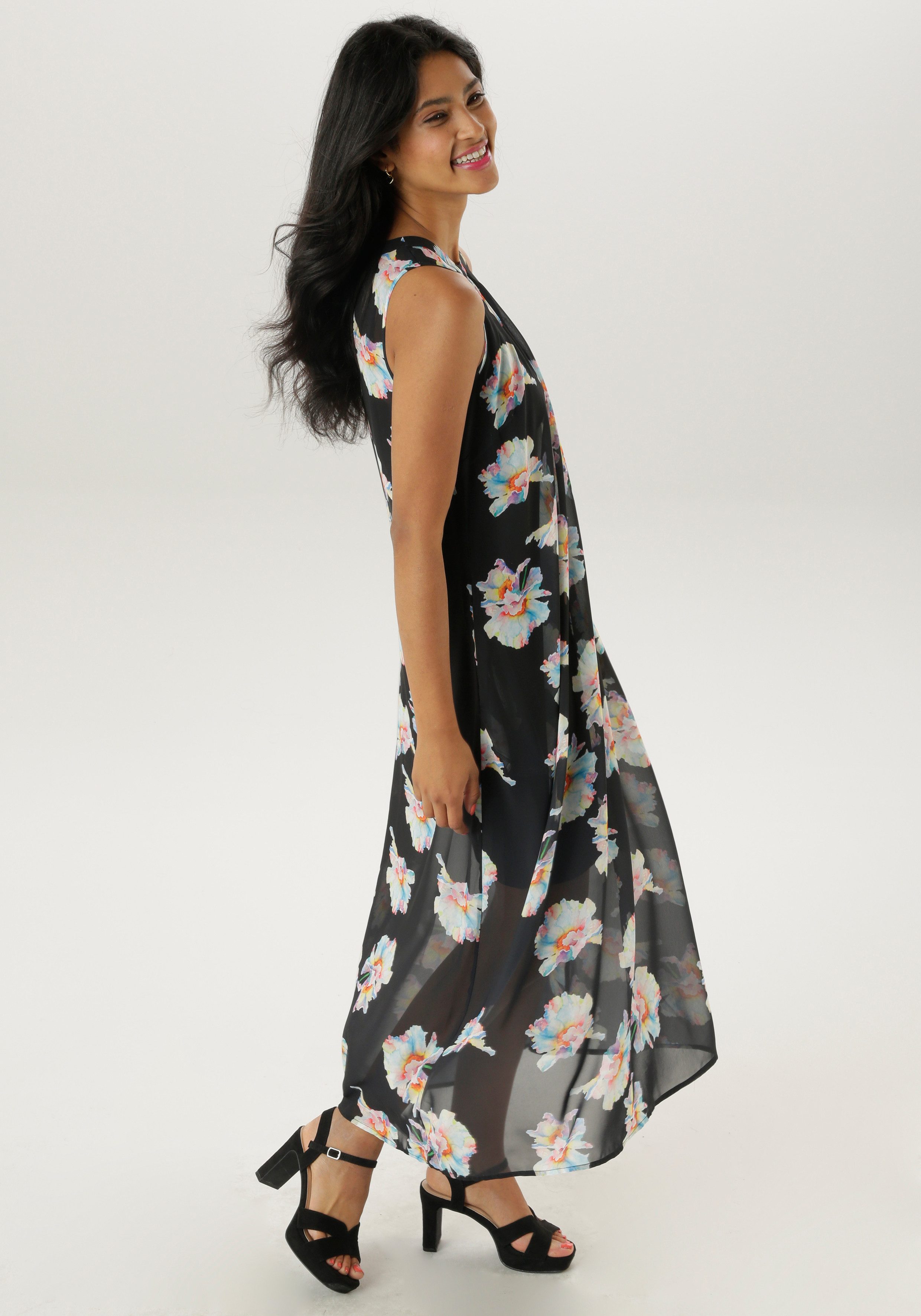 Aniston SELECTED Chiffonkleid mit herausnehmbaren Jersey-Unterkleid günstig online kaufen