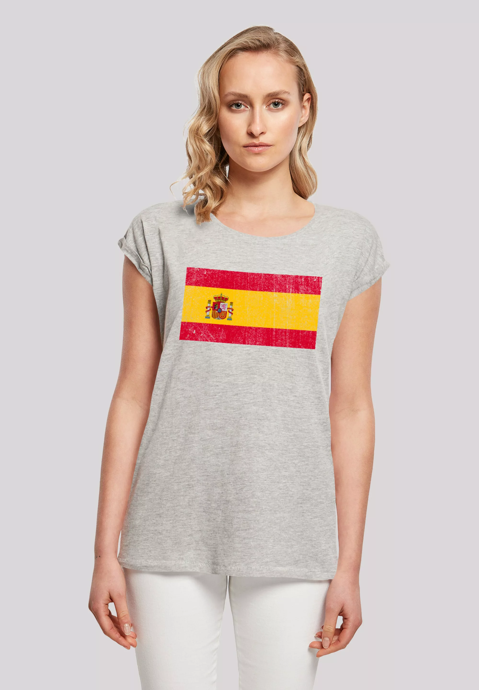 F4NT4STIC T-Shirt "Spain Spanien Flagge distressed", Print günstig online kaufen