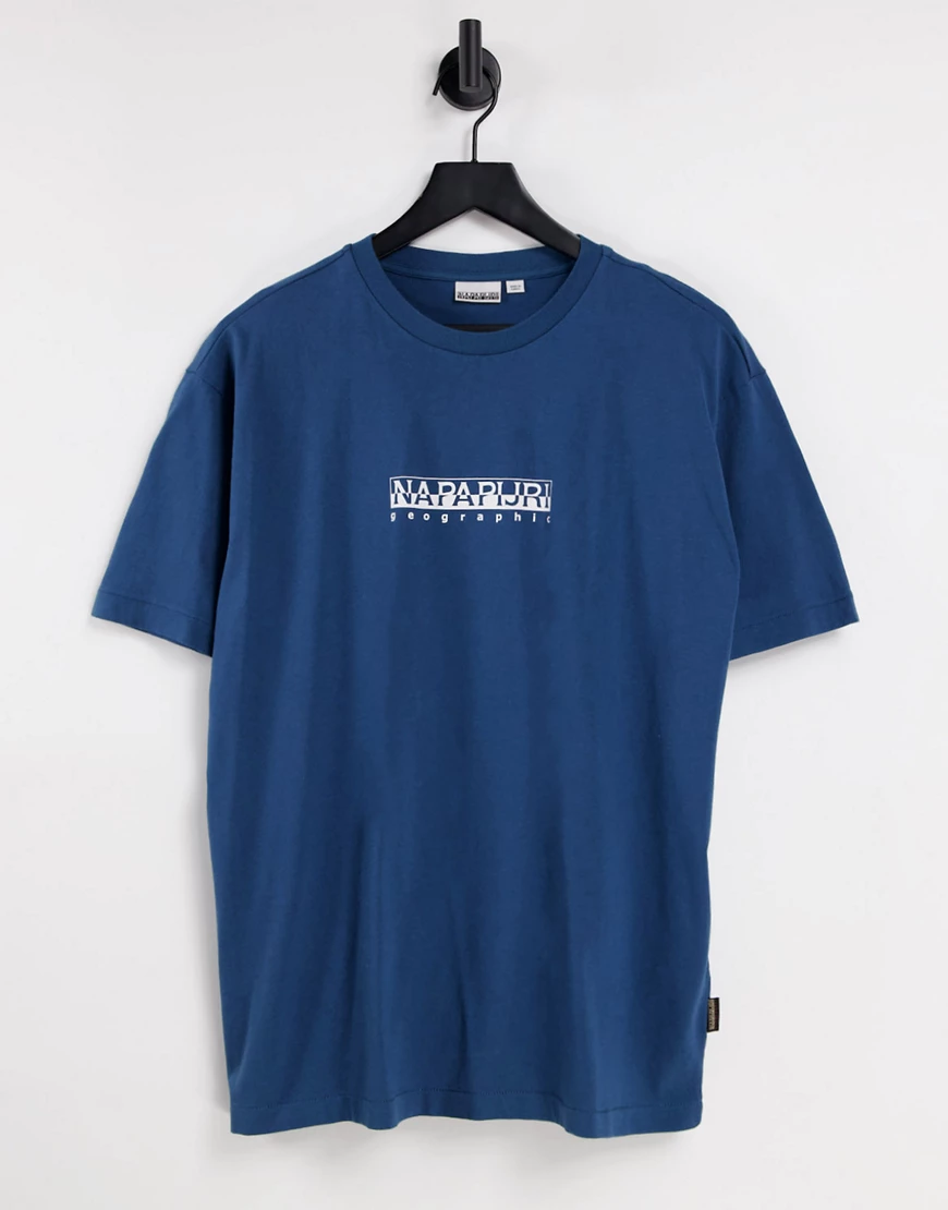 Napapijri – Box – T-Shirt in Marineblau mit Logo günstig online kaufen