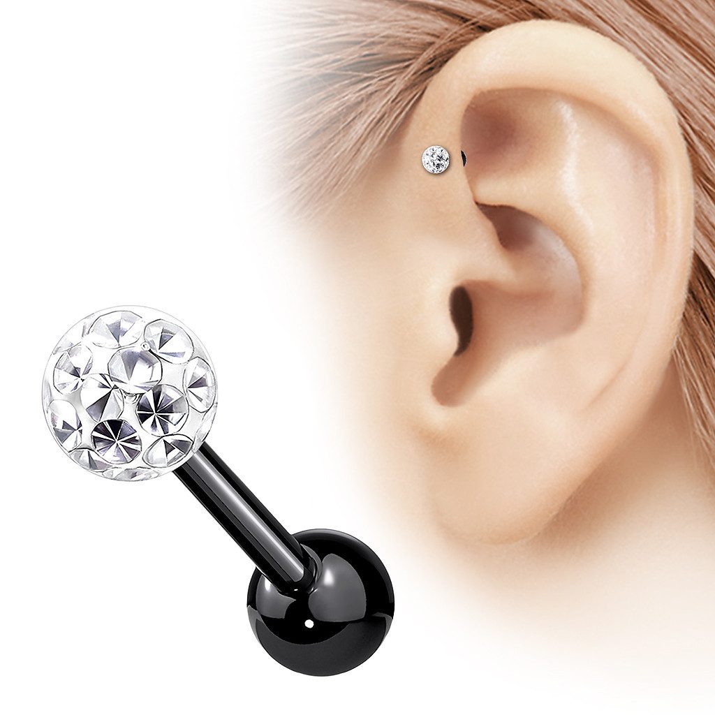 Taffstyle Piercing-Set Tragus Epoxy beschichtet Kristall günstig online kaufen