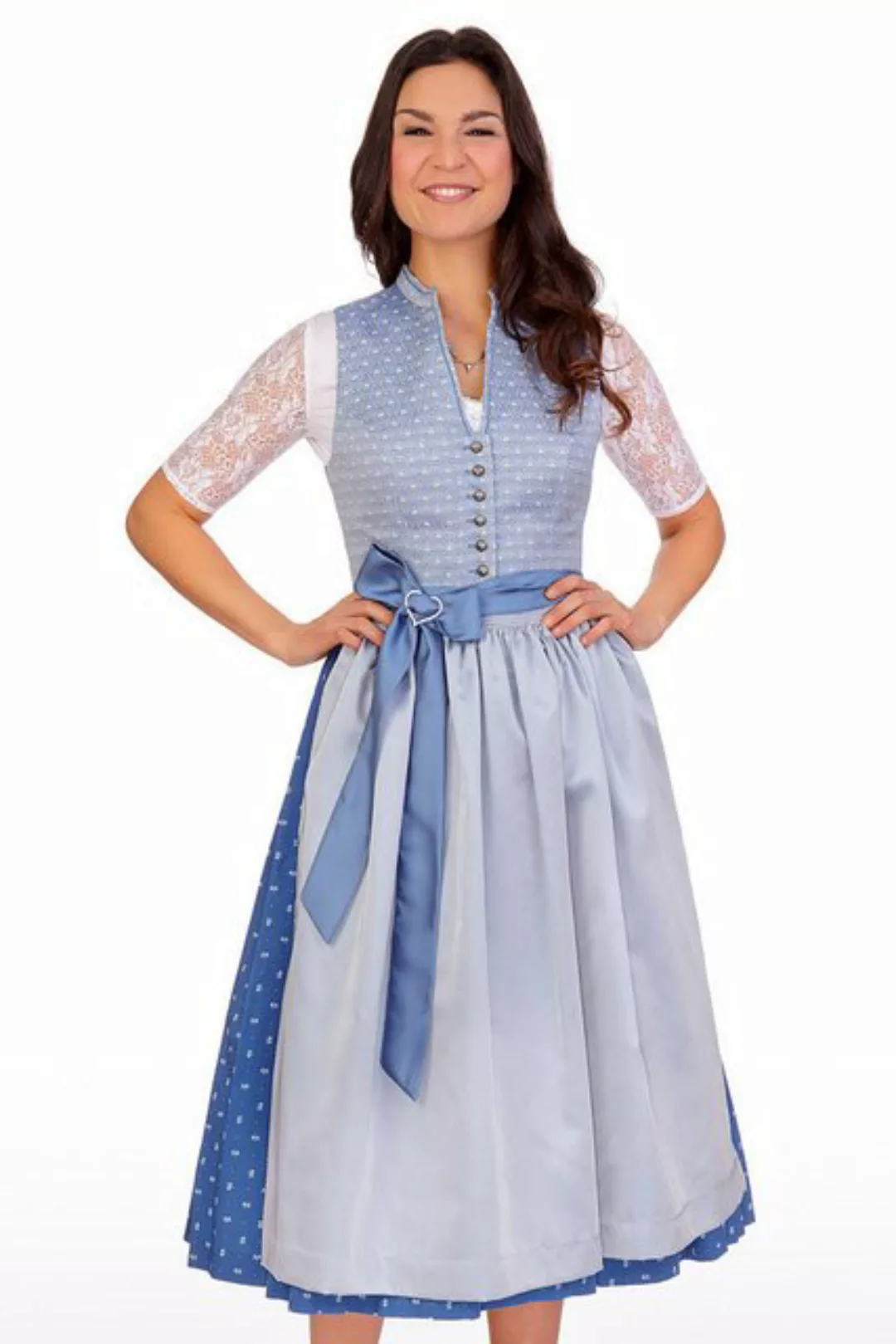 Hammerschmid Dirndl Dirndl lang 2tlg. - TEGERNSEE - hellblau/silber günstig online kaufen