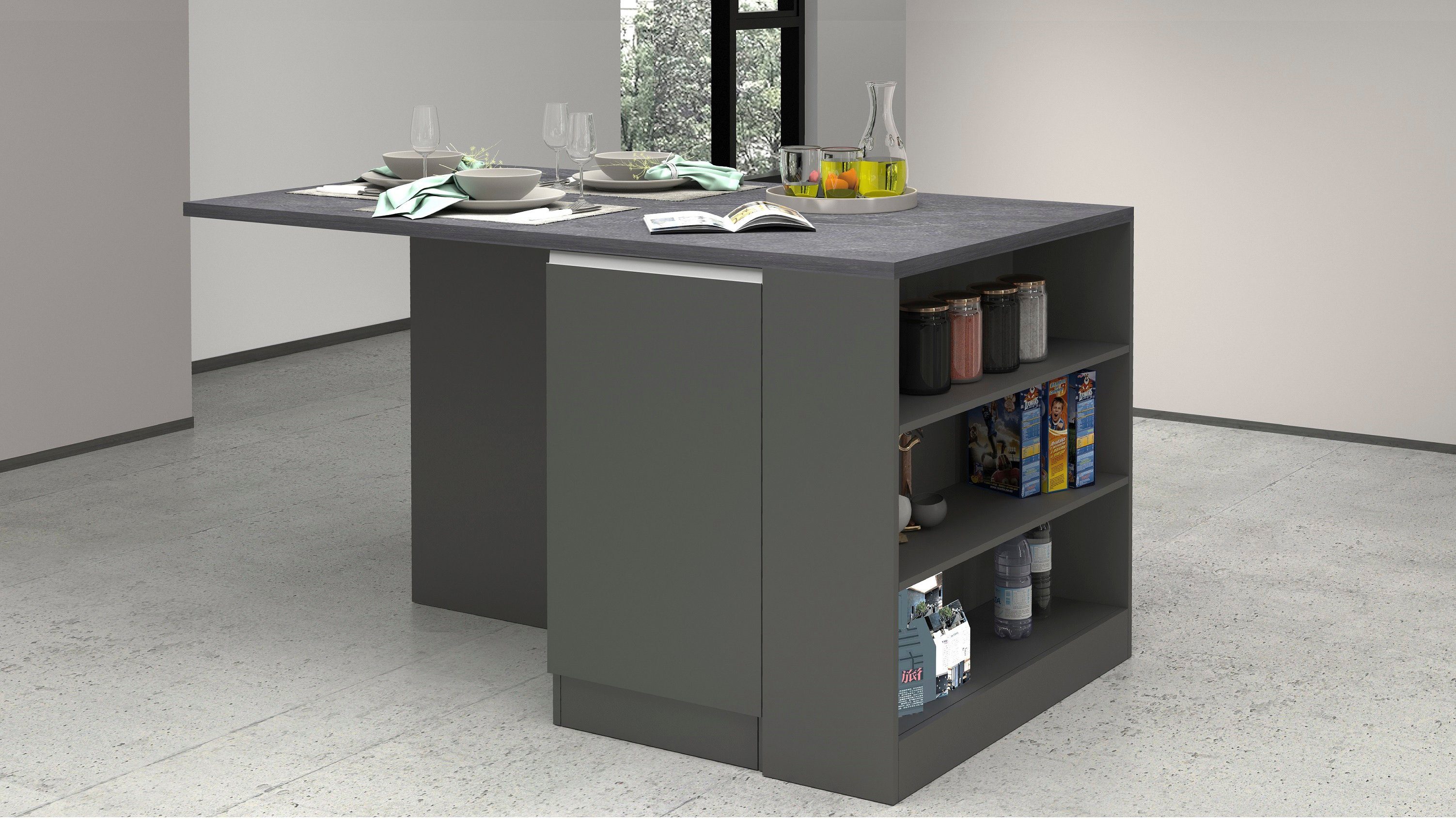 KOCHSTATION Kücheninsel KS-Sole, Breite 160 cm, günstig online kaufen