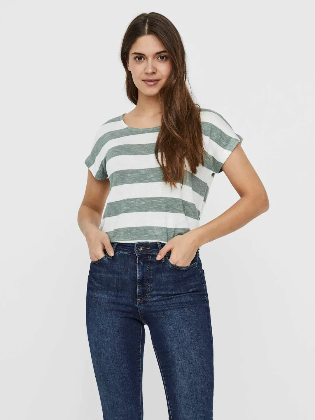 Vero Moda Kurzarmshirt VMWIDE STRIPE SL TOP GA JRS NOOS günstig online kaufen