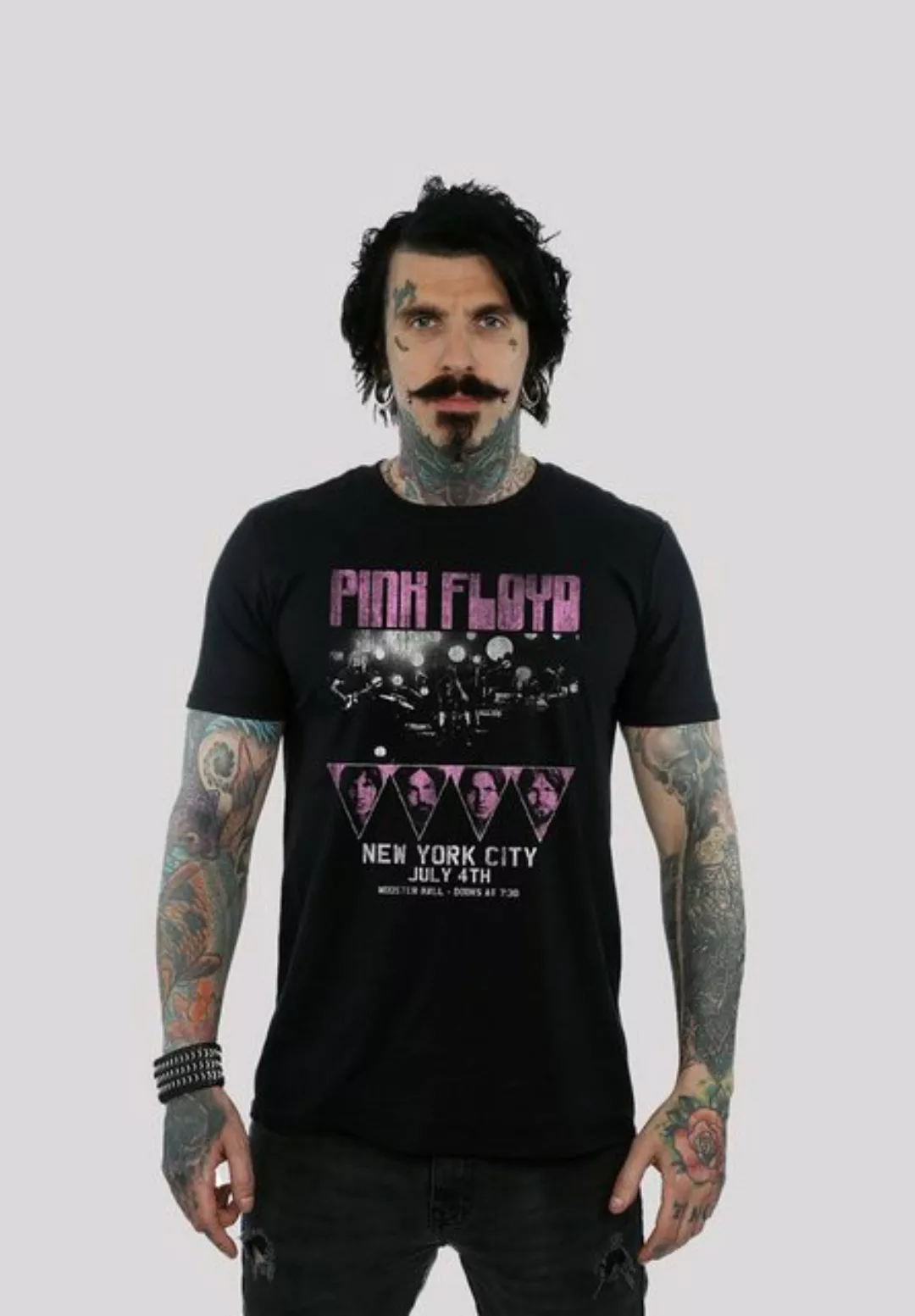 F4NT4STIC T-Shirt Pink Floyd Tour NYC - Premium Rock Metal Musik Fan Merch günstig online kaufen