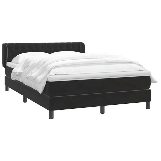 vidaXL Bett Boxspringbett mit Matratze Schwarz 160x220 cm Samt günstig online kaufen