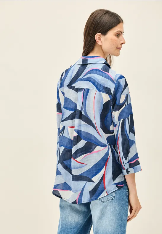 Lange Hemdbluse mit Print günstig online kaufen