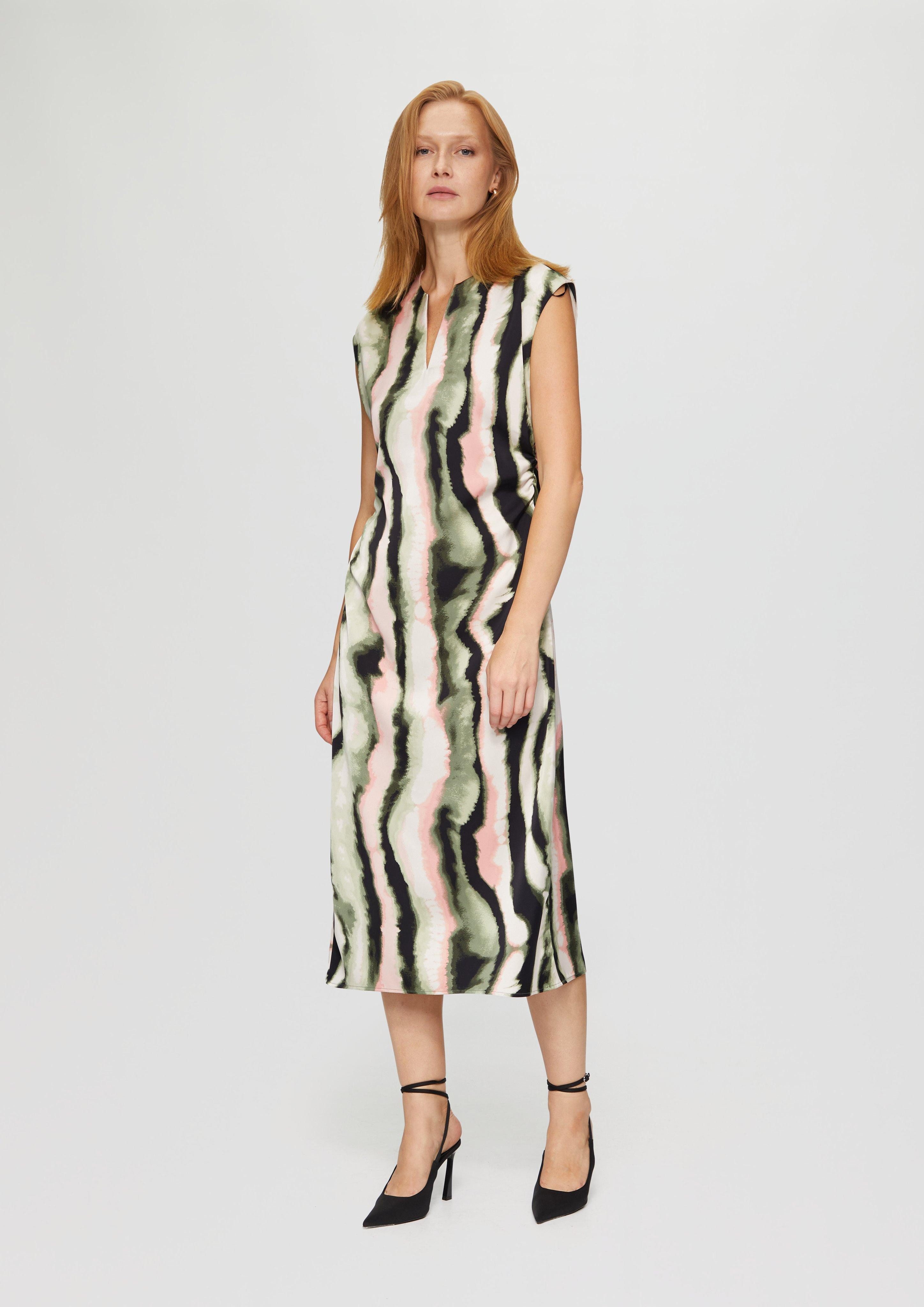 s.Oliver BLACK LABEL Maxikleid Midi-Satinkleid mit günstig online kaufen