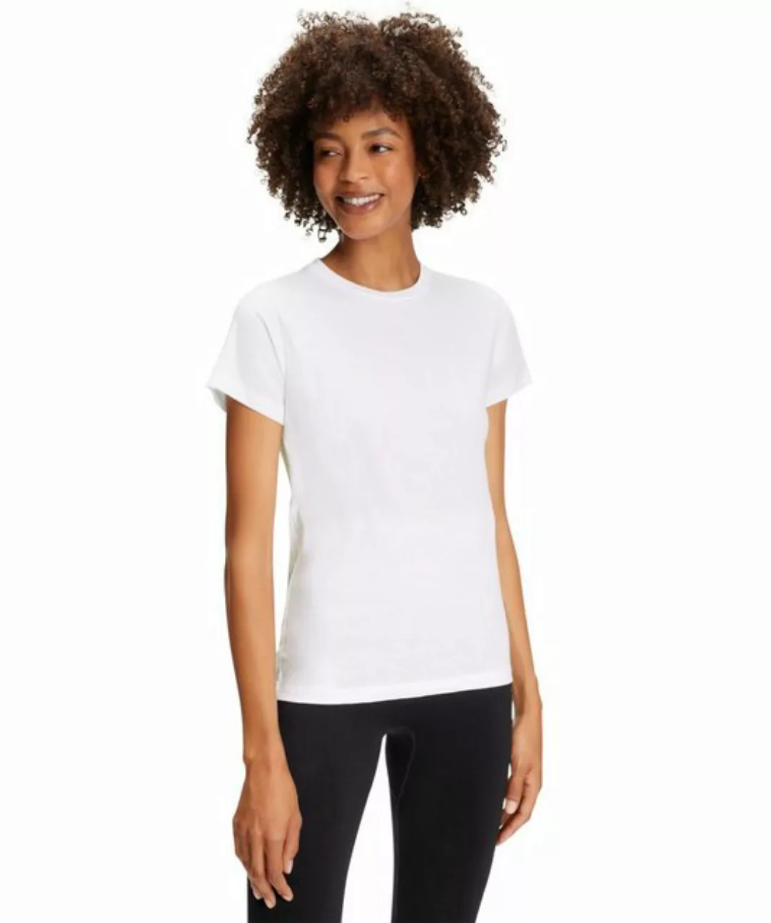 FALKE Damen T-Shirt, XL, Schwarz, Baumwolle, 37948-300805 günstig online kaufen