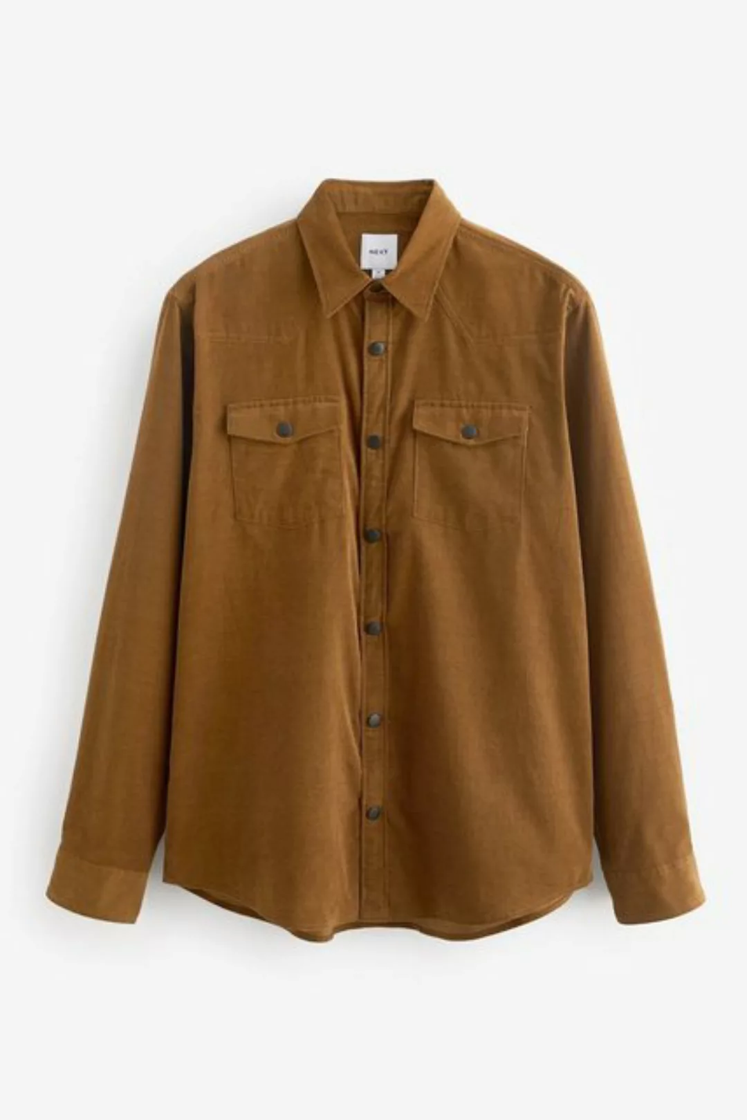 Next Langarmhemd Langärmeliges Cordhemd im Western-Stil 2 Taschen (1-tlg) günstig online kaufen