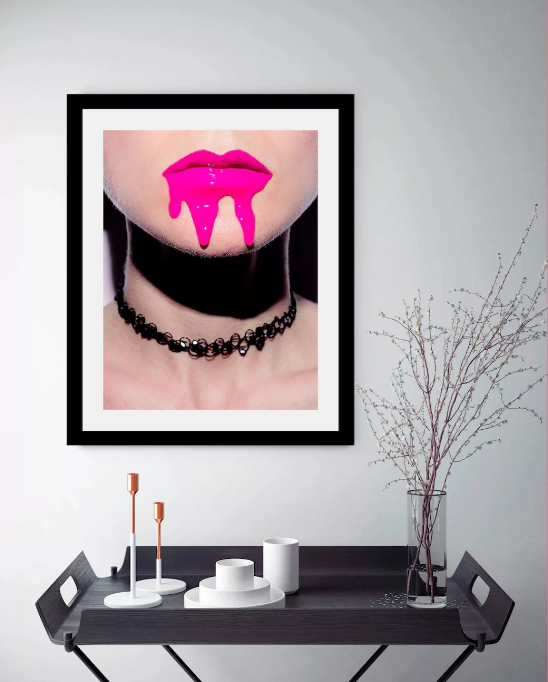 queence Bild "Mund", in 3 Größen, gerahmt günstig online kaufen
