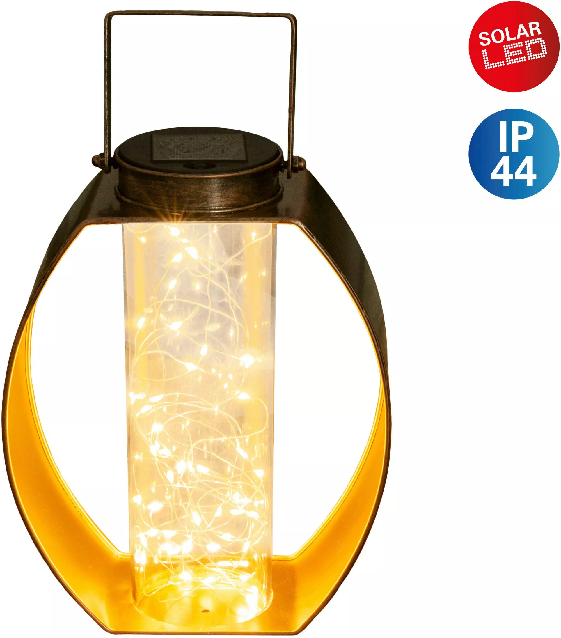 näve LED Solarleuchte "Fairylight", 1 flammig, messing Innenseite gold, Kun günstig online kaufen