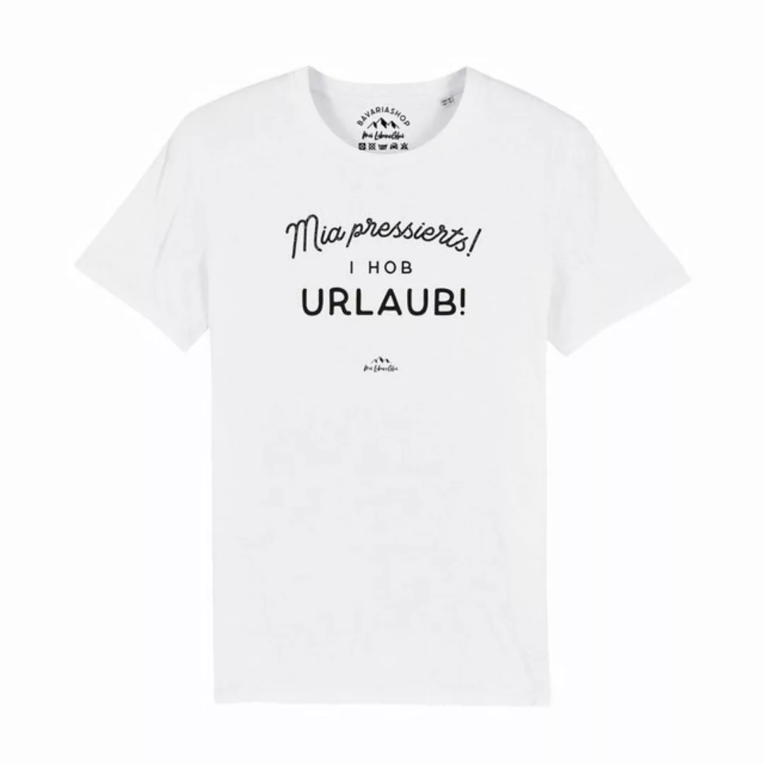 Bavariashop T-Shirt Herren T-Shirt "Mia pressierts! I hob Urlaub! günstig online kaufen