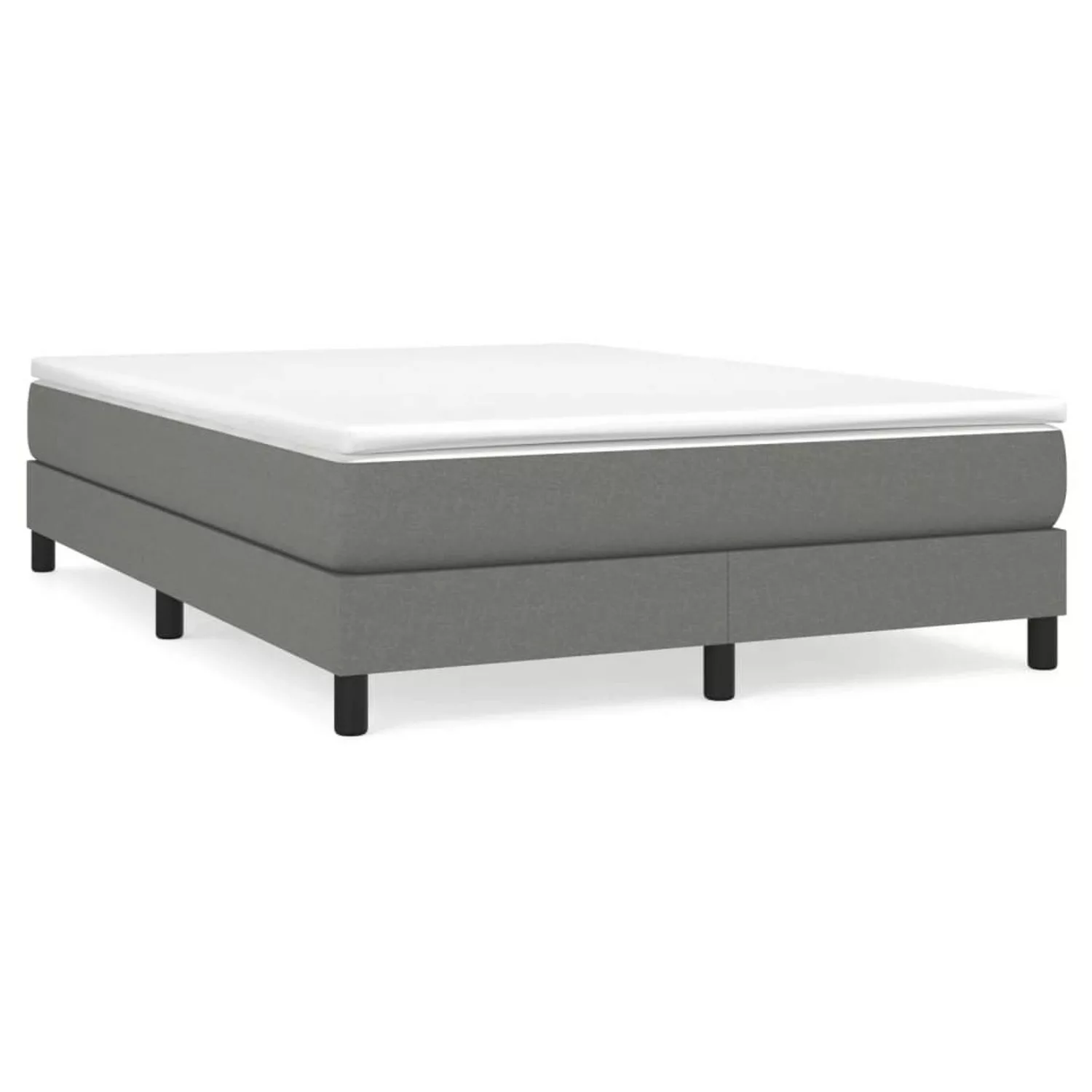 vidaXL Boxspringbett Dunkelgrau 140x200 cm Stoff1398729 günstig online kaufen