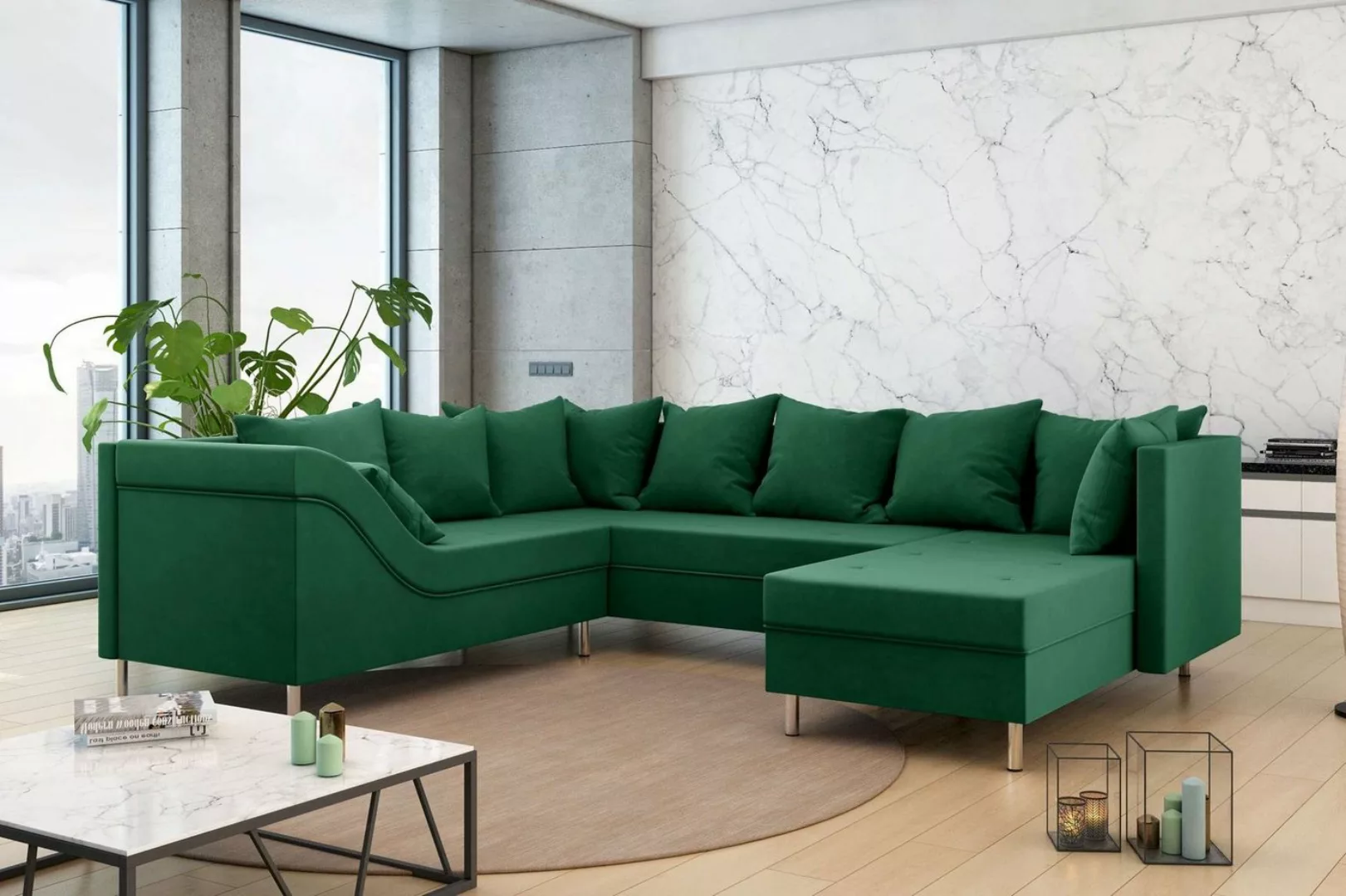 Stylefy Wohnlandschaft Lotos, Sofa, U-Form, Europa günstig online kaufen