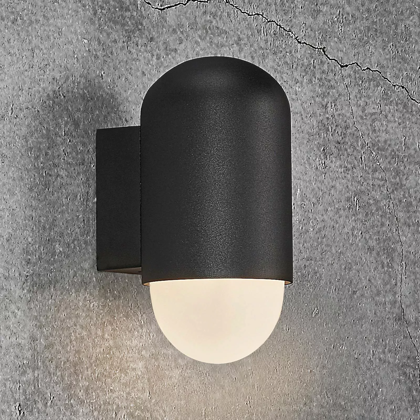 Außenwandlampe Heka, schwarz, Aluminium, Höhe 21,6 cm günstig online kaufen