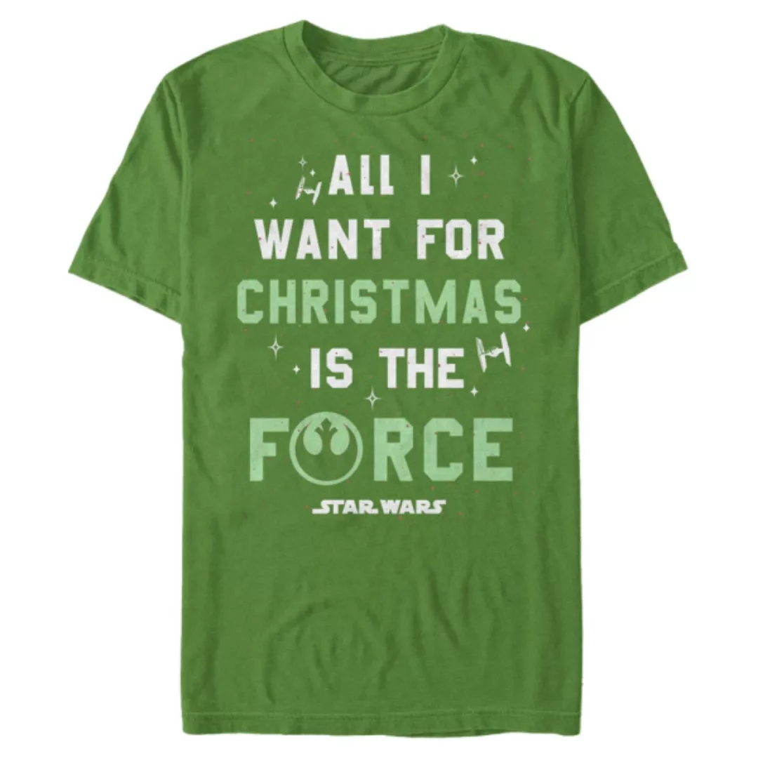 Star Wars - Text Want the Force - Weihnachten - Männer T-Shirt günstig online kaufen
