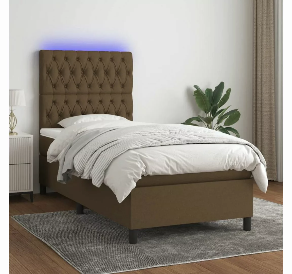 vidaXL Boxspringbett Bett Boxspringbett mit Matratze & LED Stoff (100 x 200 günstig online kaufen