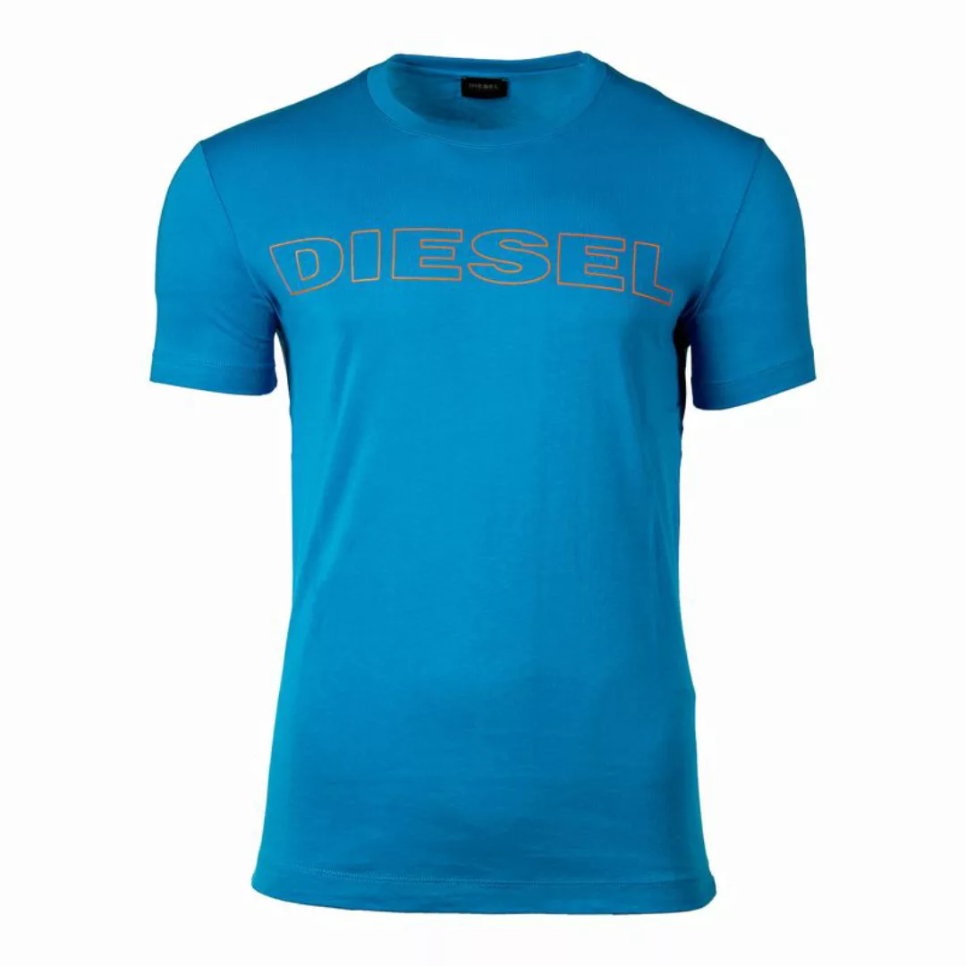 DIESEL Herren T-Shirt, UMLT-JAKE HEMD, Rundhals, Logo, Unifarben Hellblau L günstig online kaufen