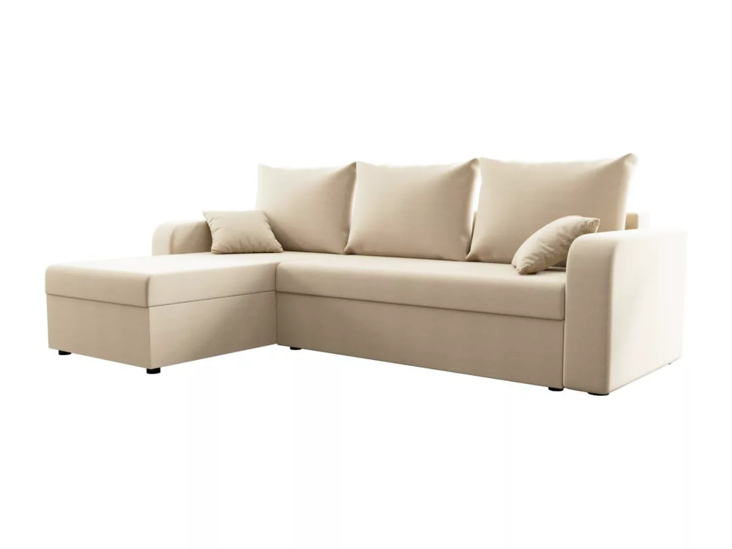 Ecksofa mit Schlaffunktion - Ecke wechselbar - Stoff - Beige - ONABIA günstig online kaufen