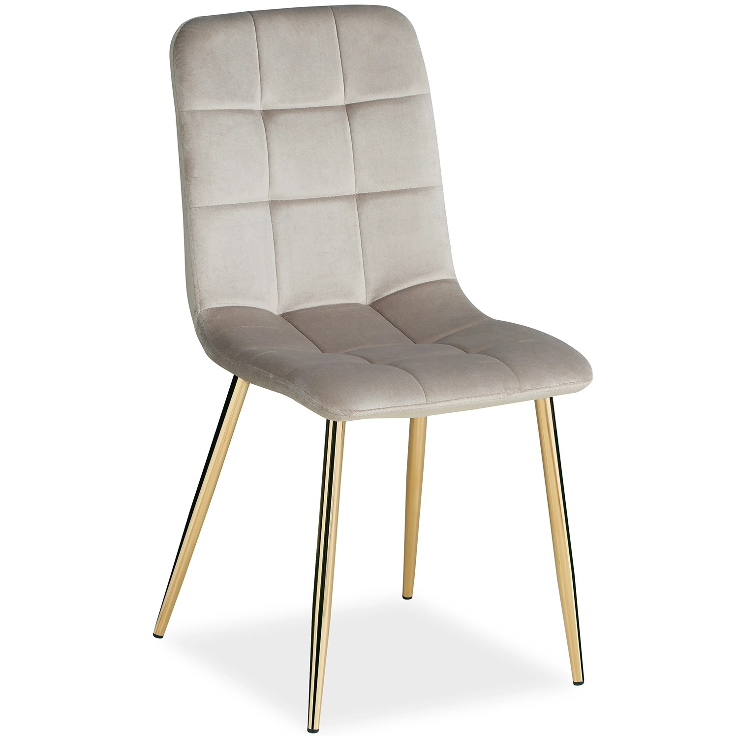 Homestyle4u Esszimmerstuhl in Beige und Gold Samt 2218 günstig online kaufen