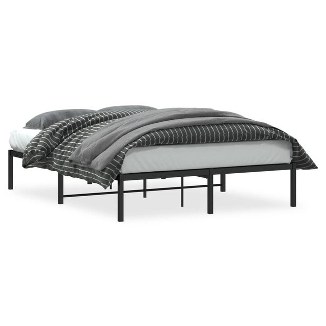 furnicato Bettgestell Metall Schwarz 140x190 cm (1-tlg) günstig online kaufen