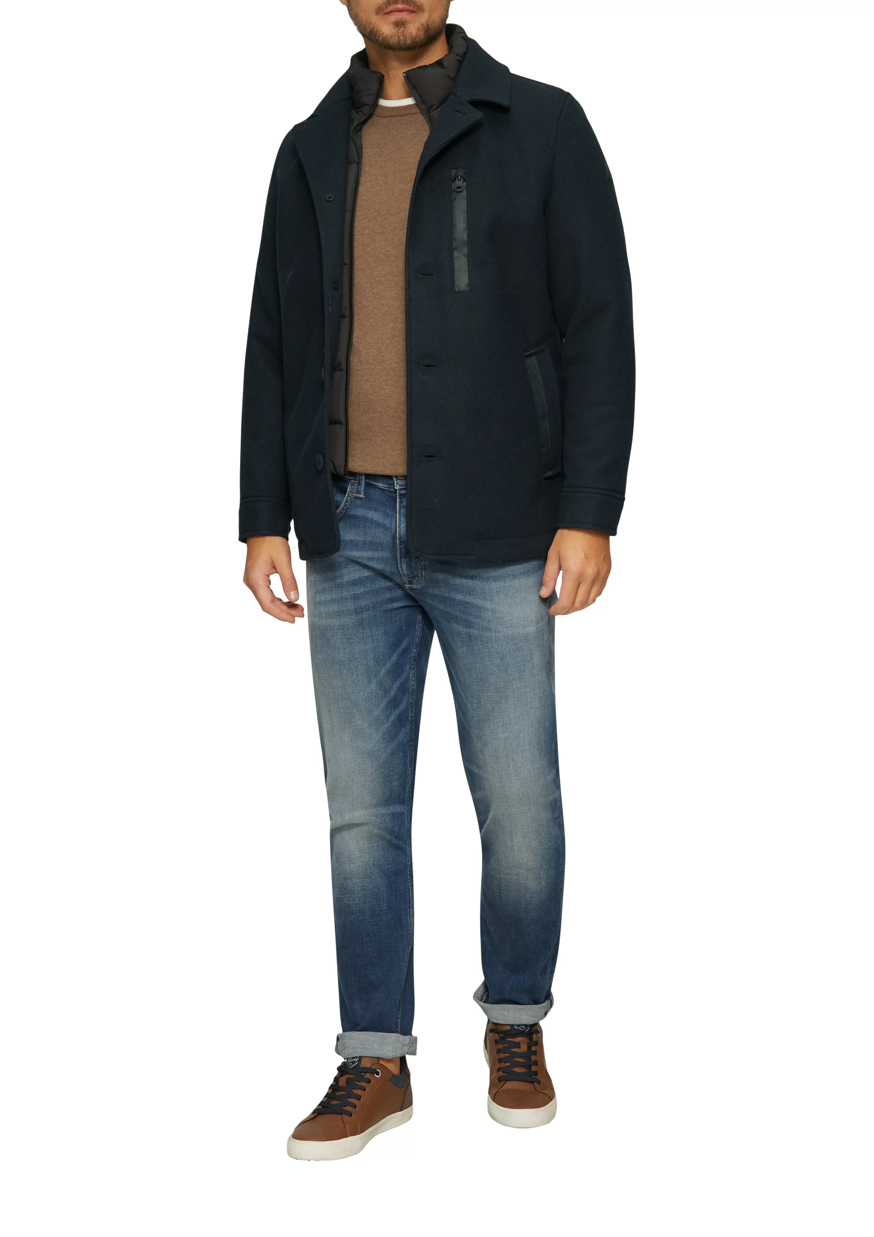 s.Oliver Cabanjacke, ohne Kapuze, mit Knopfleiste, Double-Layer-Look günstig online kaufen