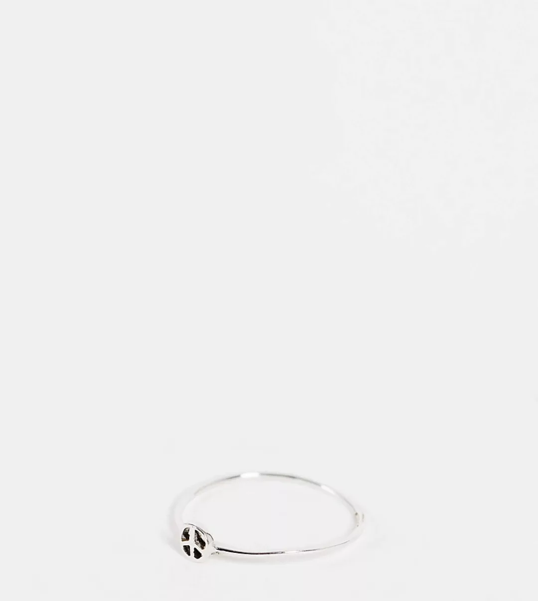 Kingsley Ryan Curve – Ring aus Sterlingsilber mit Peace-Symbol günstig online kaufen