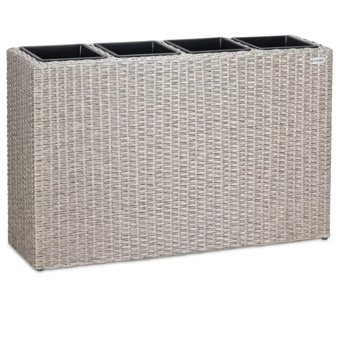 Polyrattan Blumenkasten Creme 95x27x60cm günstig online kaufen