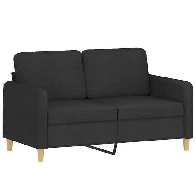 vidaXL Sofa 2-Sitzer-Sofa Schwarz 120 cm Stoff günstig online kaufen