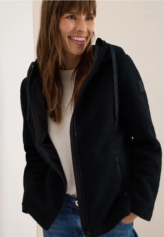 Kurze Wolloptik-Jacke günstig online kaufen