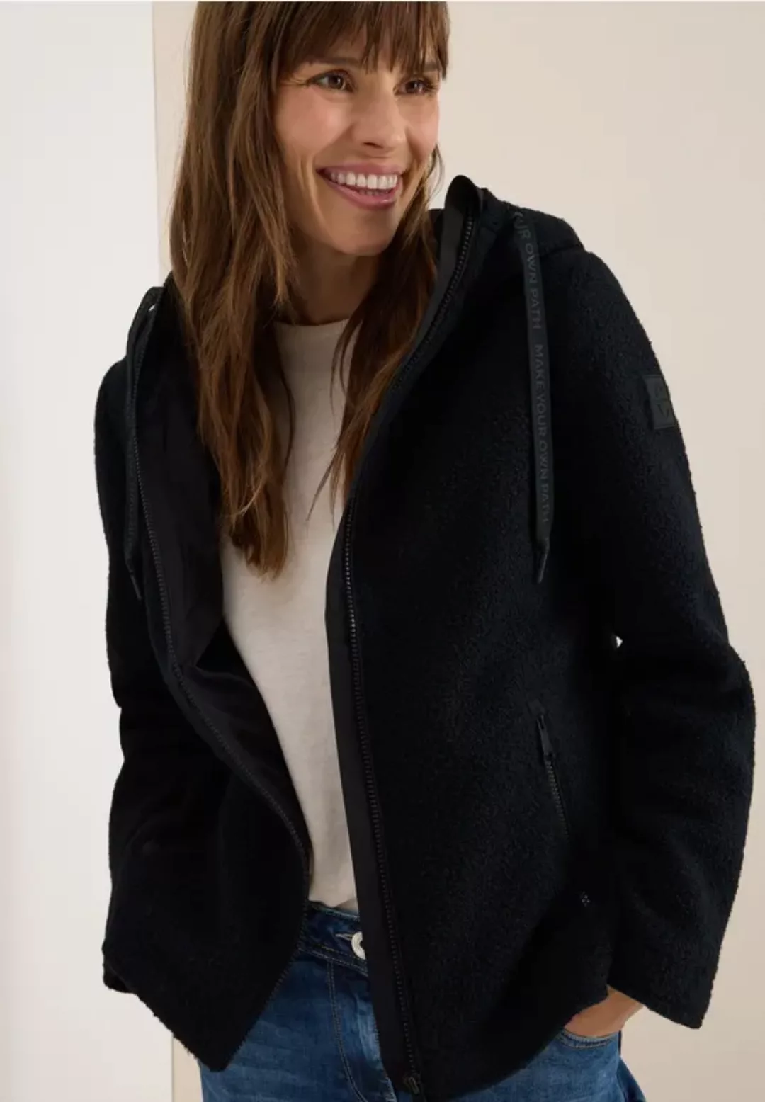 Kurze Wolloptik-Jacke günstig online kaufen
