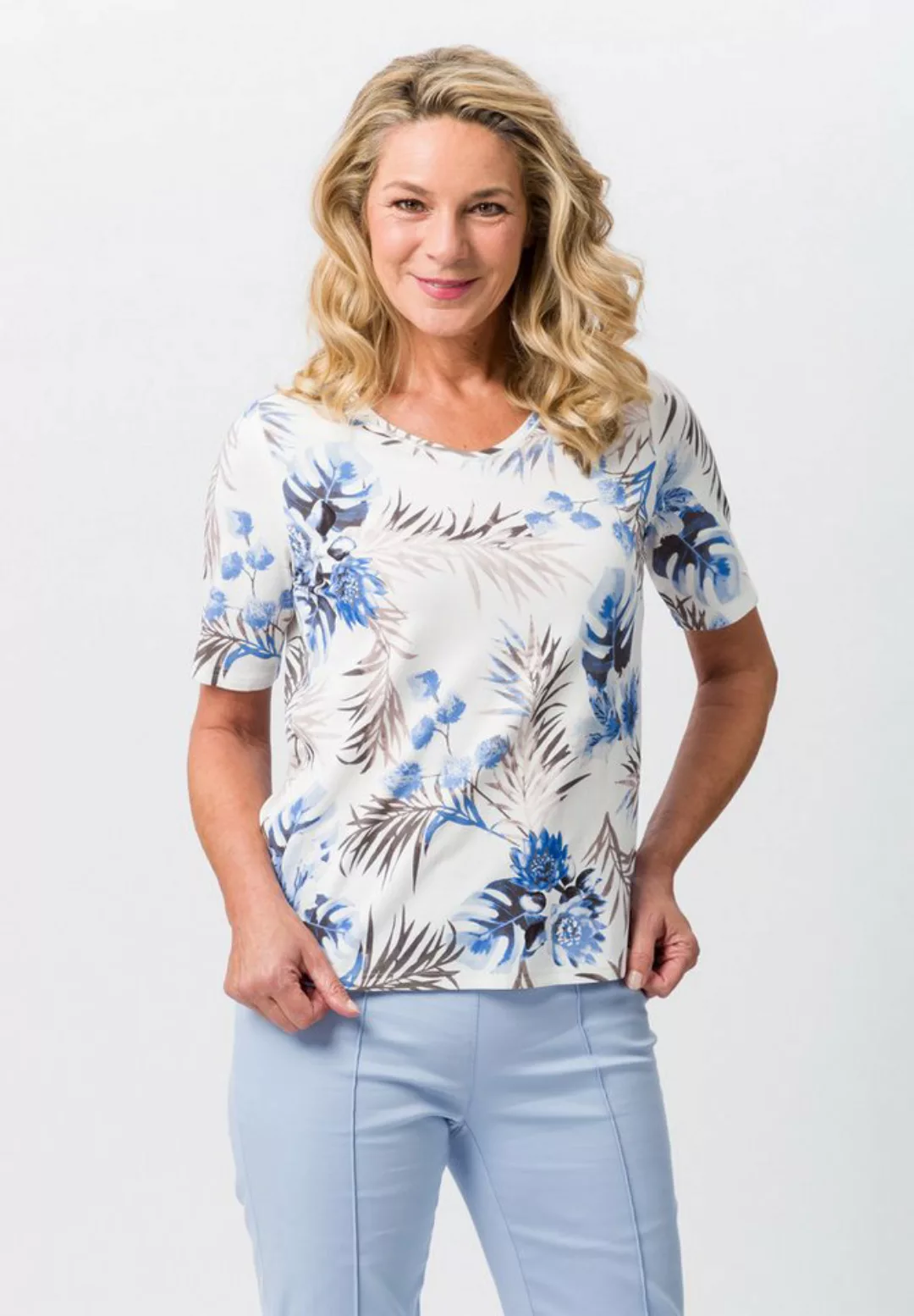 FRANK WALDER Kurzarmshirt in klassisch femininem Stil günstig online kaufen