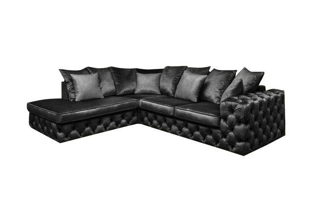 JVmoebel Ecksofa, Chesterfield L-Form Ecksofa Couch Polster Textil Garnitur günstig online kaufen