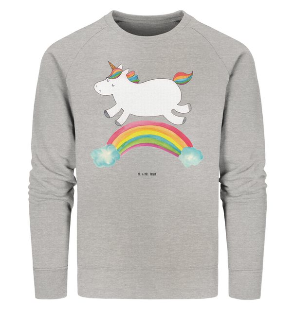 Mr. & Mrs. Panda Longpullover Größe S Einhorn Regenbogen - Heather Grey - G günstig online kaufen