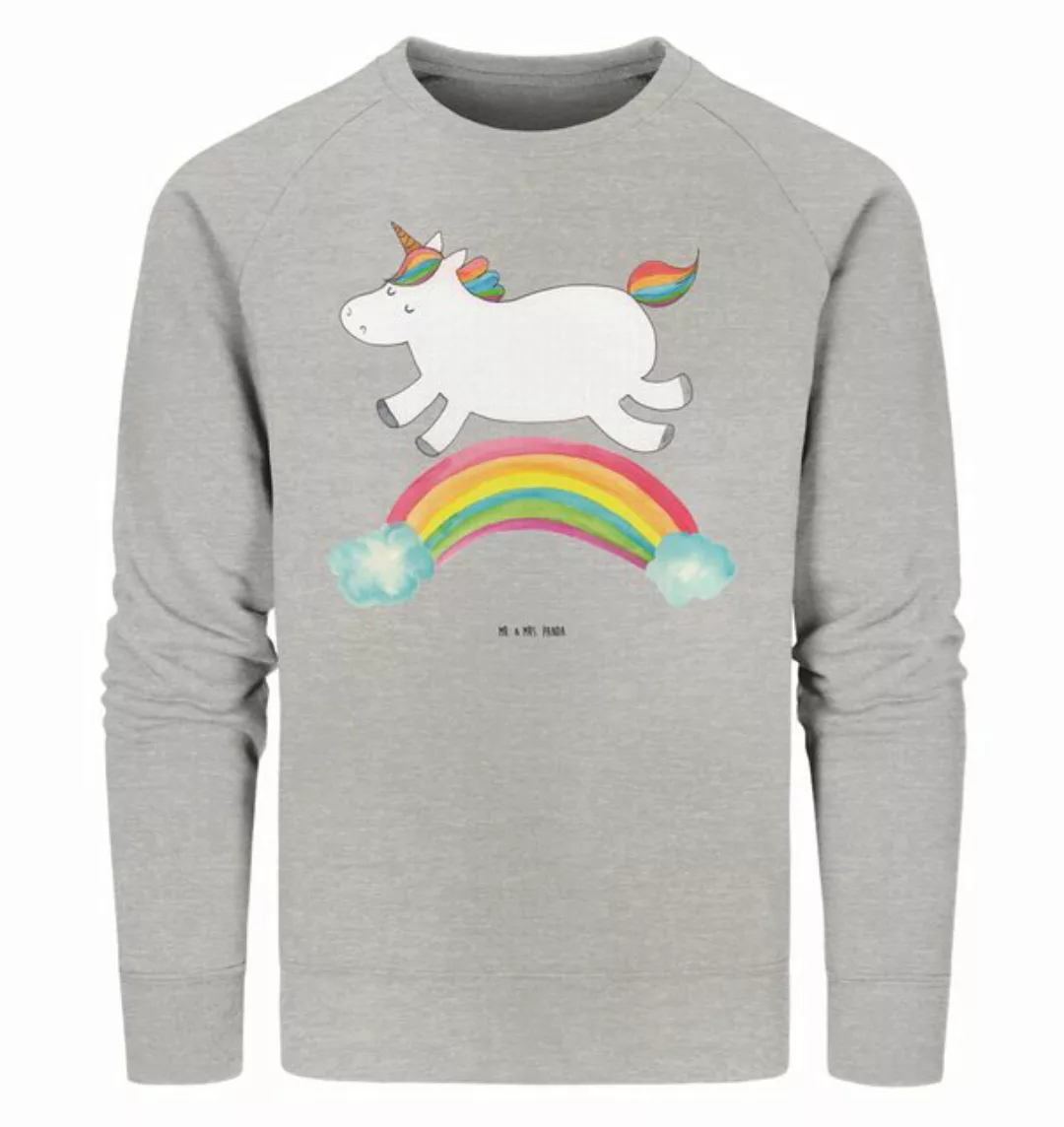 Mr. & Mrs. Panda Longpullover Größe S Einhorn Regenbogen - Heather Grey - G günstig online kaufen