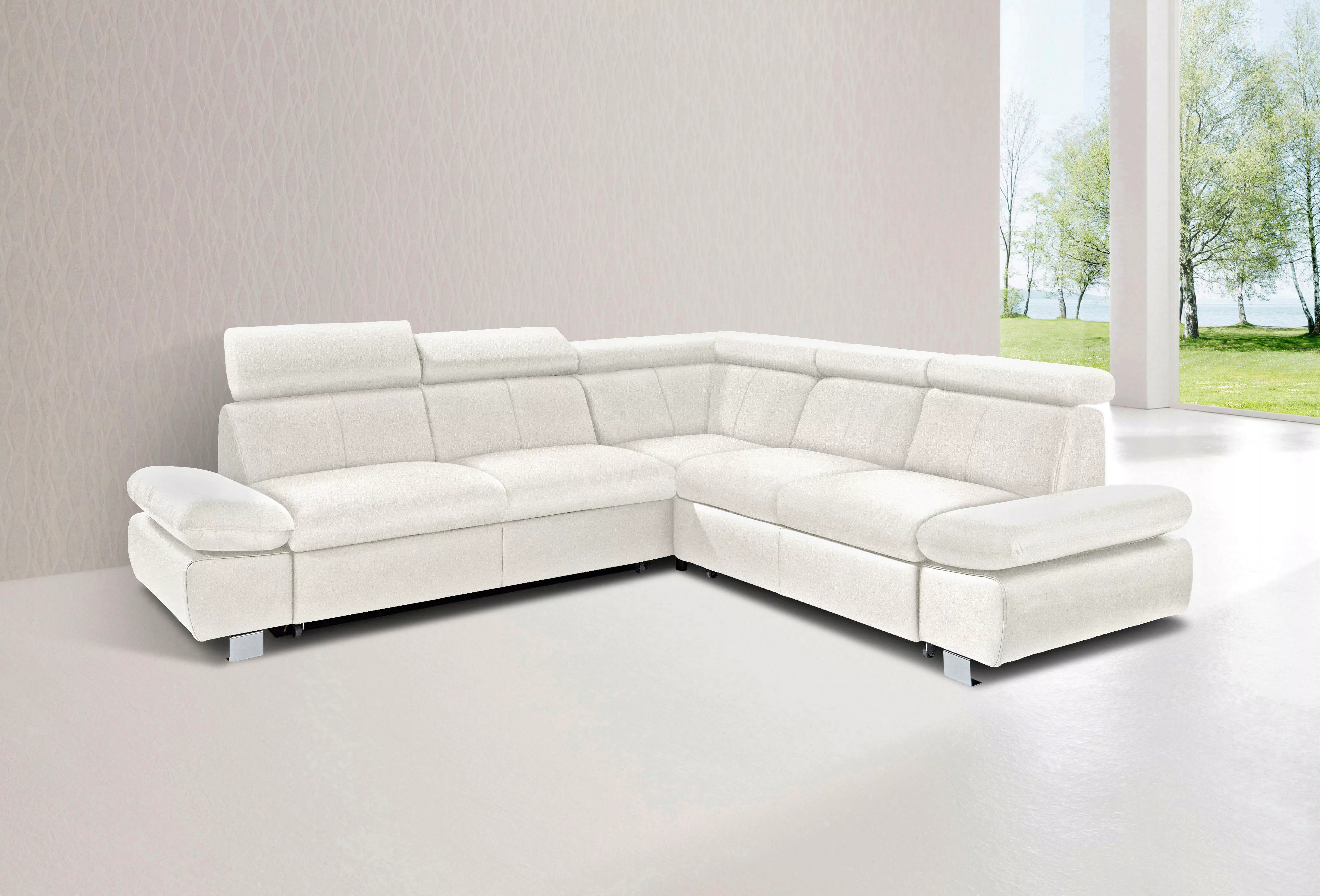 exxpo - sofa fashion Ecksofa Happy, L-Form, wahlweise mit Bettfunktion günstig online kaufen