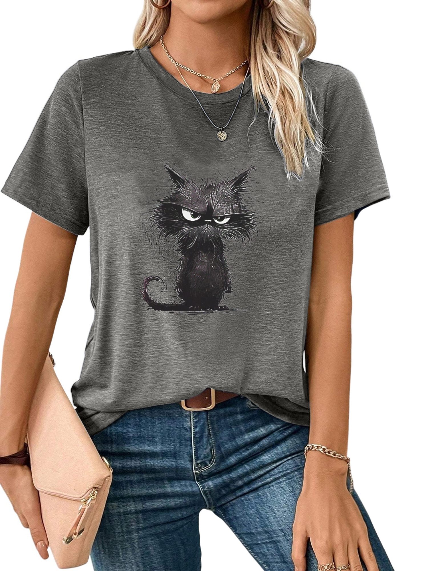 PYL Kurzarmbluse bequemes Shirt Damen Kurzarm günstig online kaufen