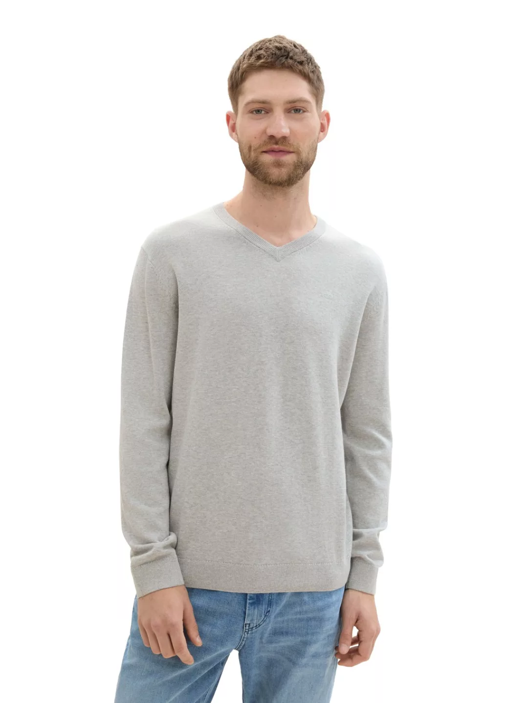 TOM TAILOR Strickpullover Pullover Strickpullover V-Neck (1-tlg) günstig online kaufen