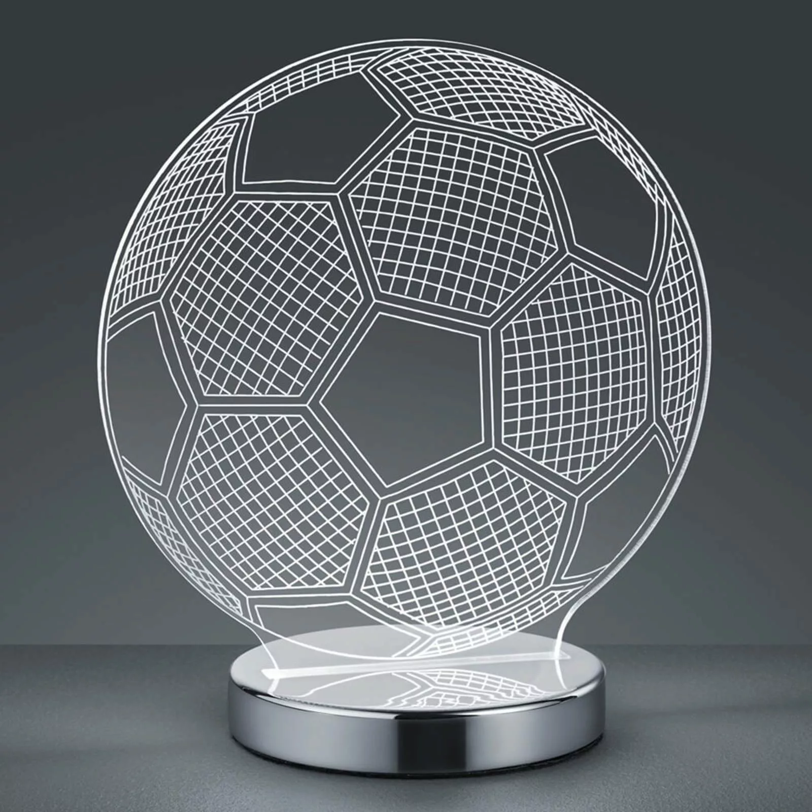 Reality LED Tischleuchte Ball 22 cm x 20 cm x 12 cm Chrom günstig online kaufen