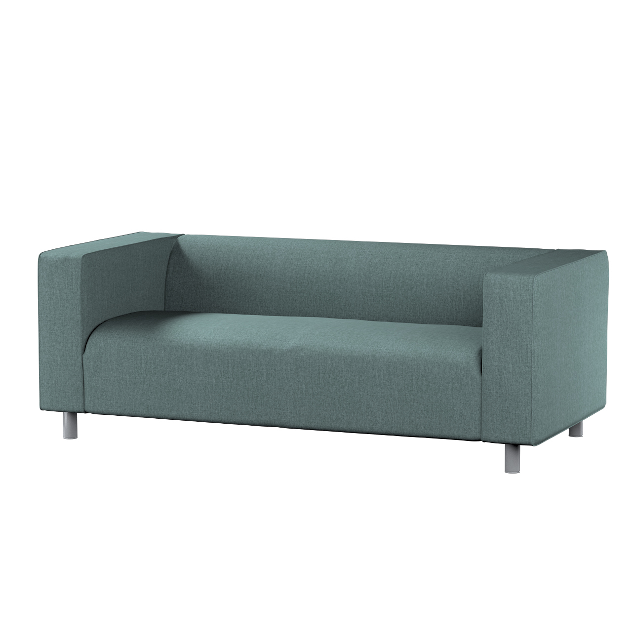 Bezug für Klippan 2-Sitzer Sofa, grau- blau, Sofahusse, Klippan 2-Sitzer, C günstig online kaufen