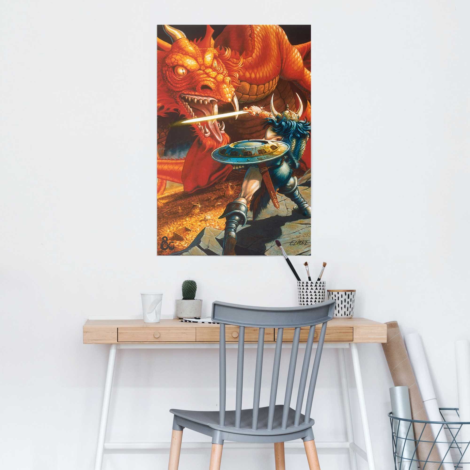 Reinders! Poster »Dungeons & Dragons - classic red dragon battle« günstig online kaufen