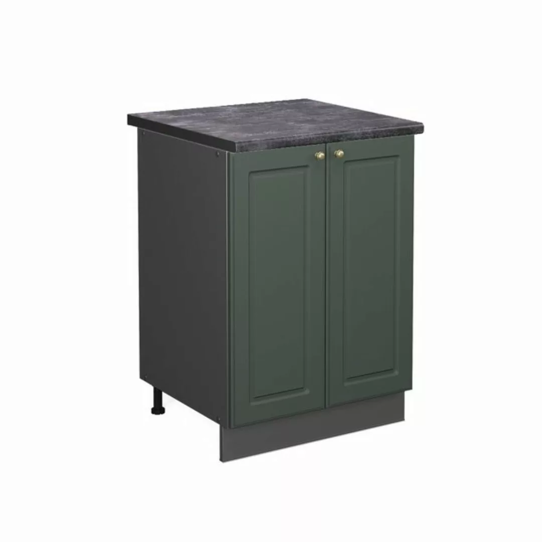 Vicco Unterschrank Fame-Line, Grün-Gold Landhaus/Anthrazit, 60 cm, AP Eiche günstig online kaufen