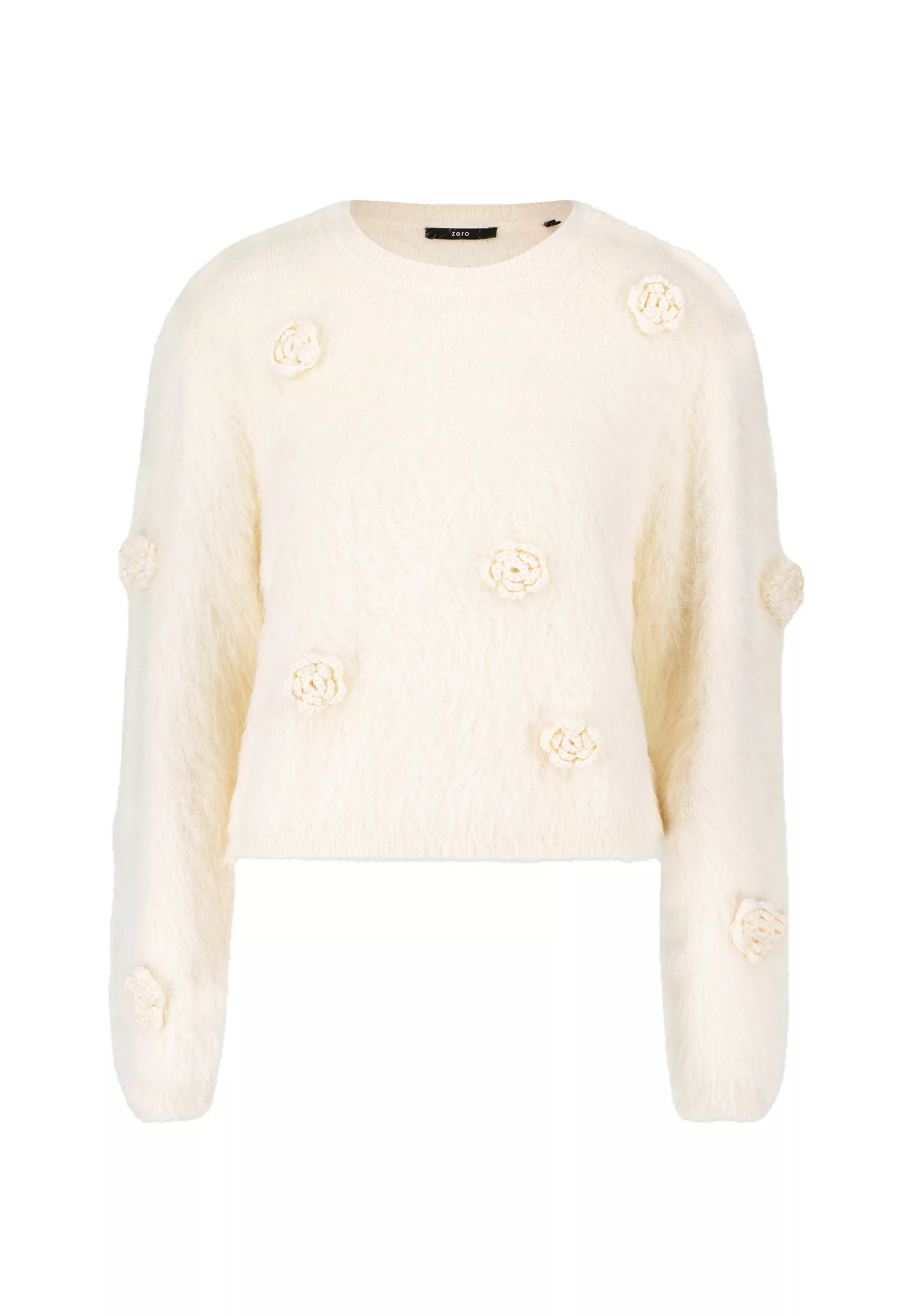 Zero Strickpullover "zero Strickpullover mit Blumen", weiteres Detail günstig online kaufen