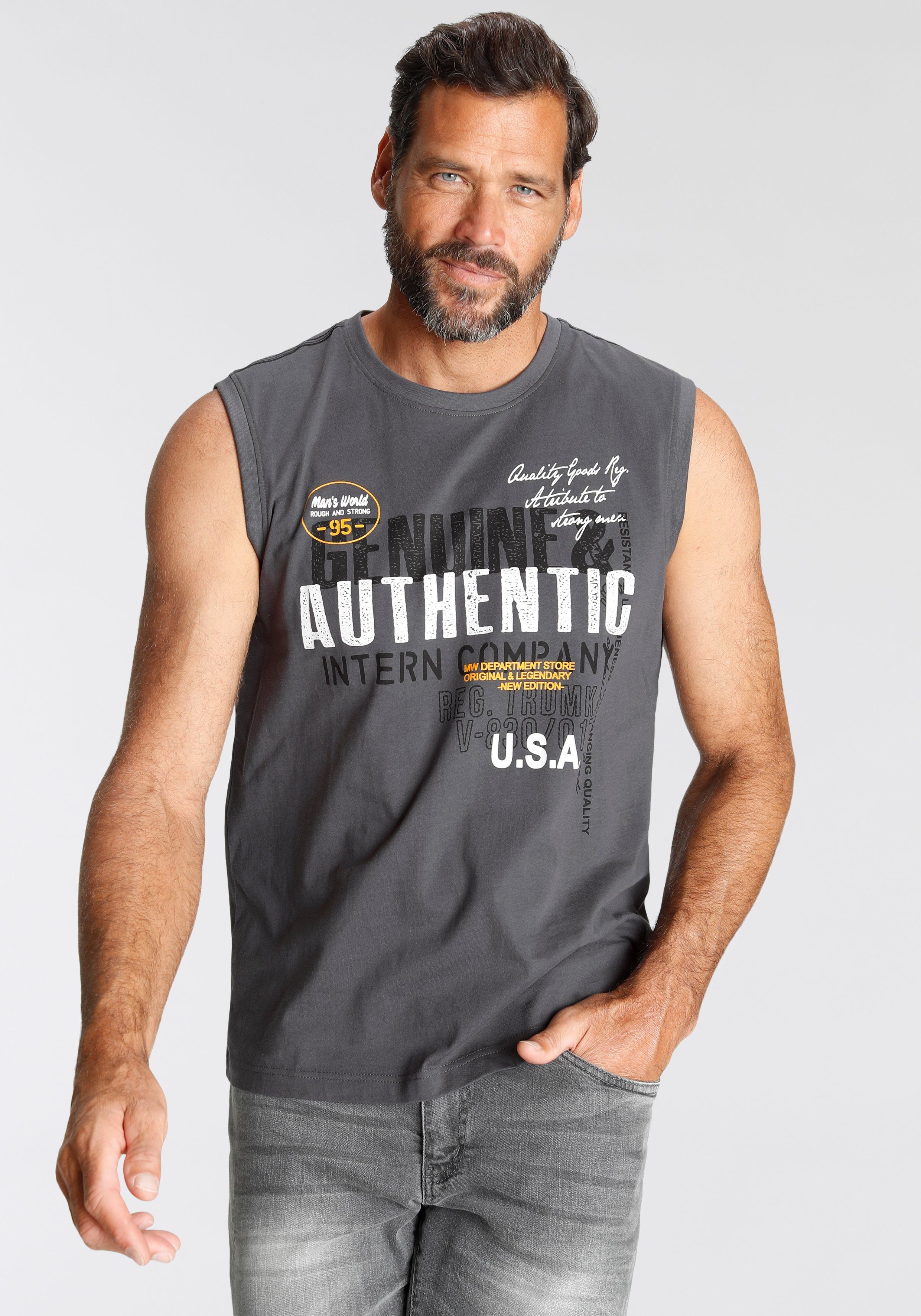 Man's World Muscleshirt ohne Ärmel, bedruckt, günstig online kaufen