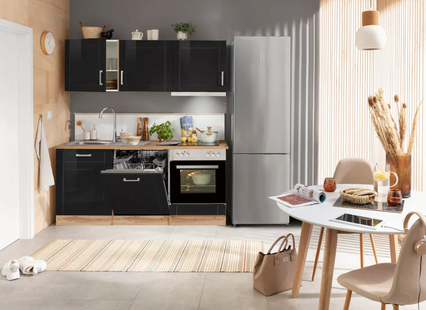 HELD MÖBEL Küchenzeile »Tinnum«, mit E-Geräten, Breite 180 cm günstig online kaufen