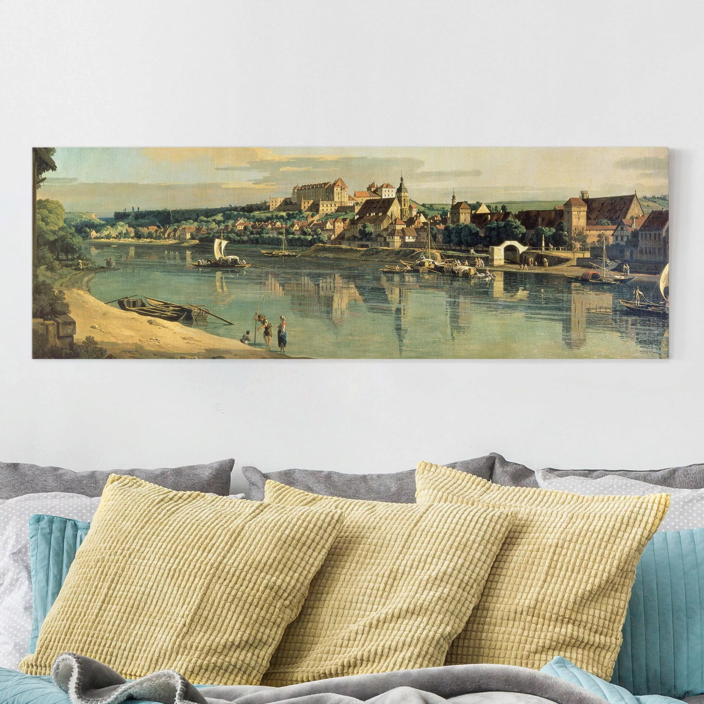 Leinwandbild - Panorama Bernardo Bellotto - Blick auf Pirna günstig online kaufen